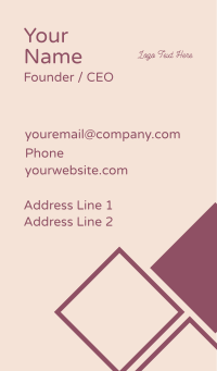 Cursive Feminine Wordmark Business Card Design