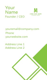 Green Spade M Business Card Design