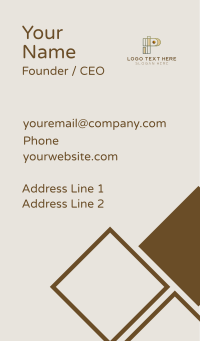 Abstract Golden Letter P Business Card Design