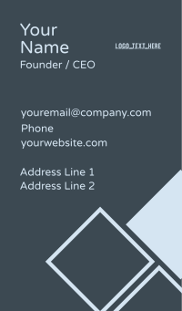 Generic Blue Wordmark Business Card Design