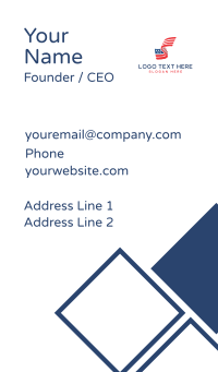 Star Stripe Flag Letter S Business Card Design