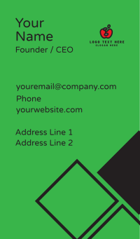 Dumbbell Apple Gym Business Card Design