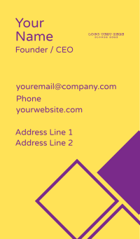 Simple Quirky Business Business Card Design