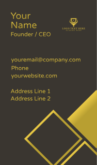 Luxury Deer Shield  Business Card Design