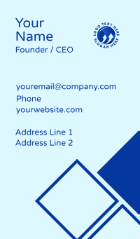 Blue Financial Arrow Globe Business Card Design