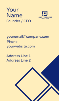 Corporate Blue Square Business Card Design