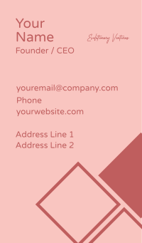 Feminine Signature Wordmark Business Card Design