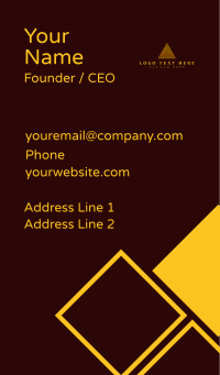 Corporate Business Triangle Business Card Design