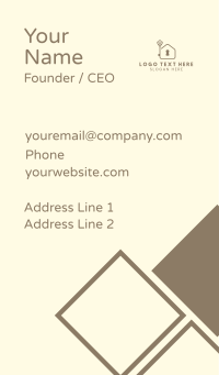 Keyhole House Builder Business Card Design