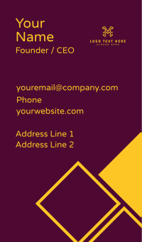 Yellow Letter M Business Card Design