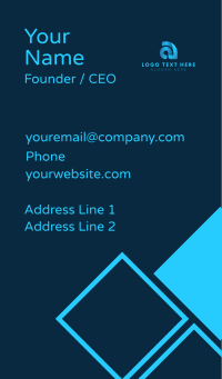 Creative Startup Business Letter A Business Card Design