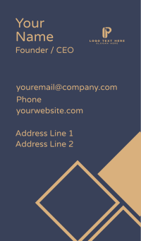 Company Brand Letter P Business Card Design