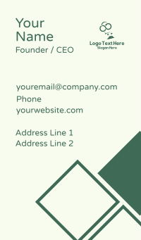 Green Recycle Chef Business Card Design