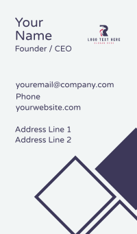 Airline Eagle Letter R Business Card Design