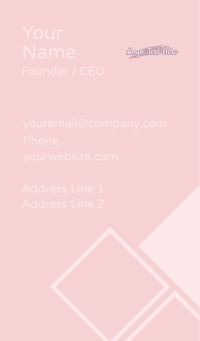 Pink Feminine Watercolor Wordmark  Business Card Design