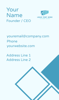 Blue Shipping Container Business Card Design