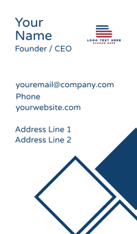 Patriotic Stripe Letter B Business Card Design