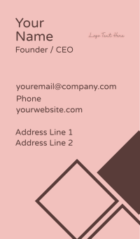 Feminine Handwritten Signature Business Card Design