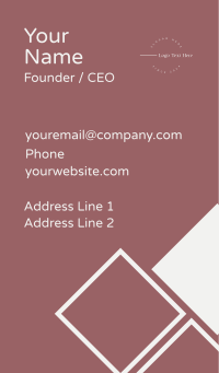 Feminine Circle line Business Card Design