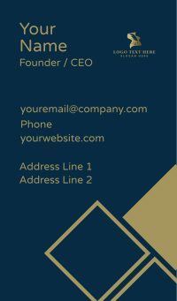 Feather Pen Signature Business Card Design