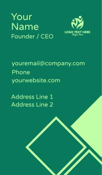 Green Healthy Community Business Card Design