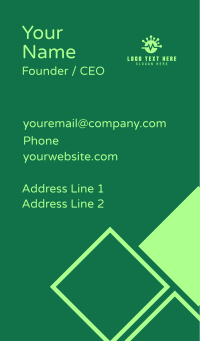 Green Virus Flatline Business Card Design