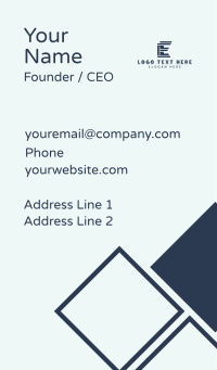 Agency Firm Letter E Business Card Design