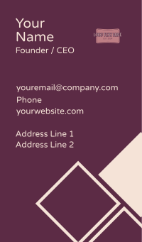 Script Handwriting Signage Business Card Design