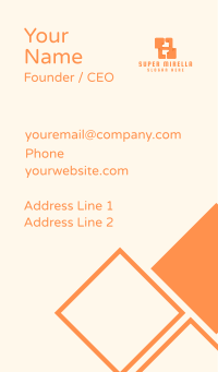 Orange Letter H Business Card Design