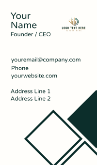 Venture Capital Graph Statistics Business Card Design