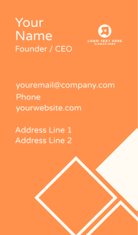 Orange Letter D Business Card Design