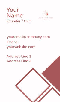 Woman Beauty Monoline Business Card Design