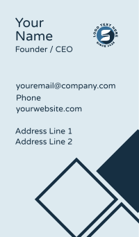 Professional Company Letter S  Business Card Design