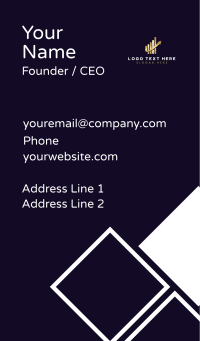 Finance Venture Capital Analytics Business Card Design