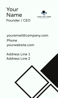 Monocle Top Hat Fashion Business Card Design