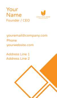 Orange Star Tulip Business Card Design