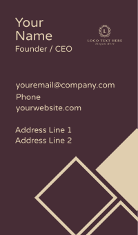 Elegant Business Luxury Letter  Business Card Design