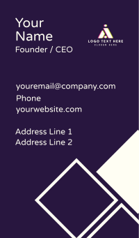 Digital Startup Letter A Business Card Design