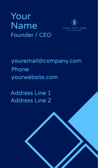 Blue Battery Charge Business Card Design