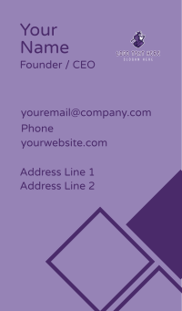 Purple Ninja Esports Business Card Design