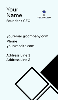 Online School Graduate Business Card Design