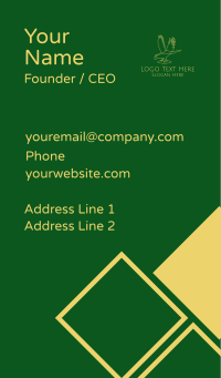 Flying Bird Monoline Business Card Design