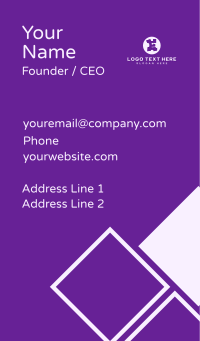 Violet Letter E Business Card Design