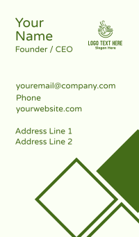 Organic Leaf Coffee Bean Business Card Design