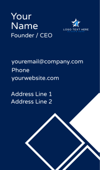 Star Paper Plane Business Card Design