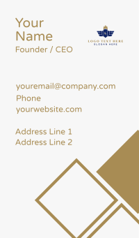 Elegant Royalty Wings Letter Business Card Design