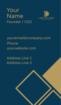 Column Letter D Realty Business Card Design