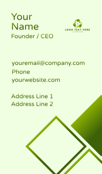 Recycle Reuse Eco Leaf Business Card Design