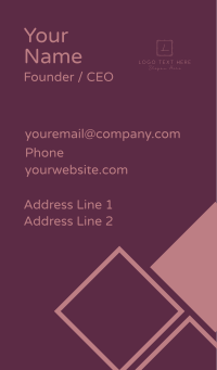 Elegant Square Letter Business Card Design