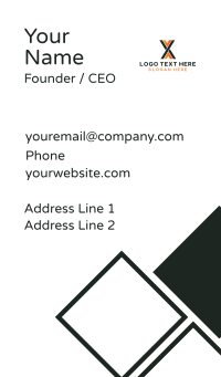 Modern Generic Letter X Business Card Design